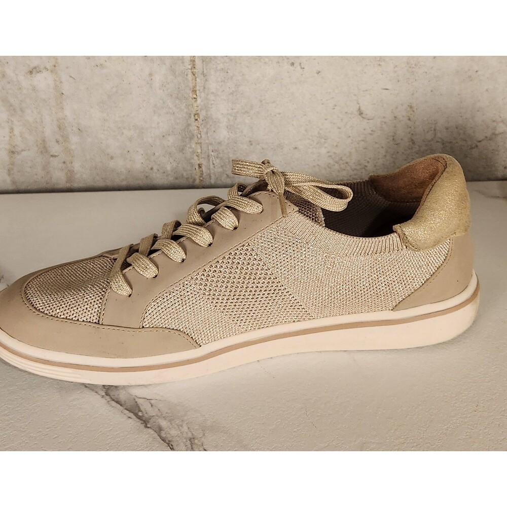 Kelly & Katie ELLIS Women's Sneakers Size 9.0 M, Beige Gold Metallic Knit Shoes